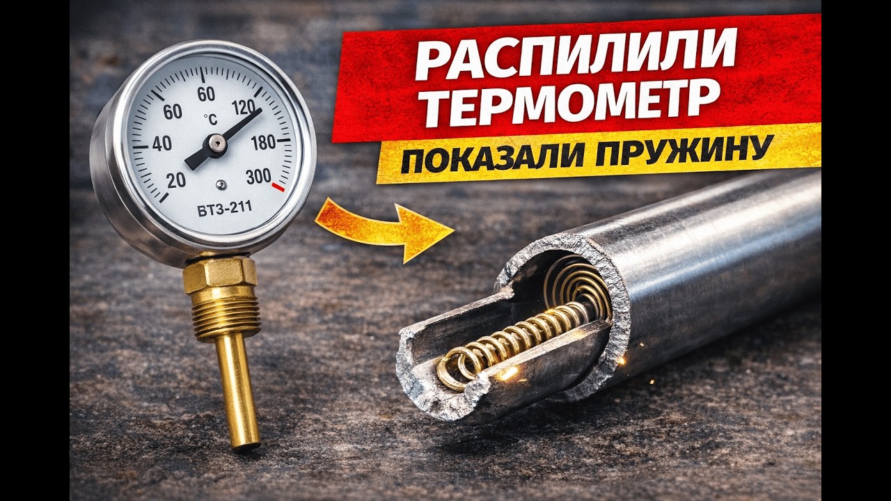 Что внутри биметаллического термометра? Разбираем БТ-32.211