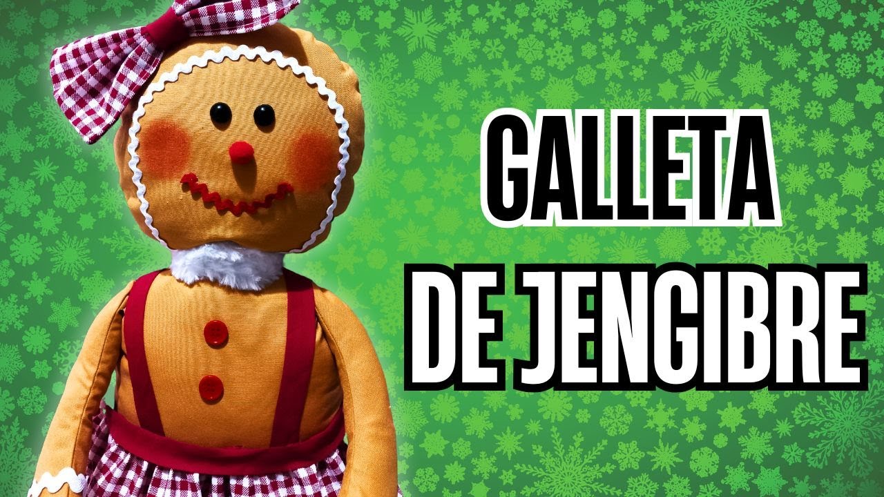 Cómo hacer GALLETA DE JENGIBRE grande con tela #diy #manualidades #galletadejengibre #navidad