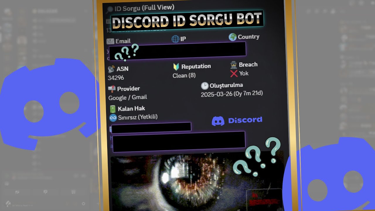 💀 DISCORD ID SORGU BOTU | ALTYAPI + DATA