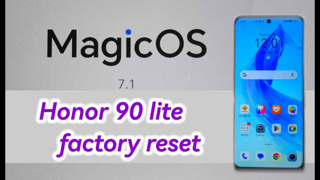 Honor 90 lite factory reset