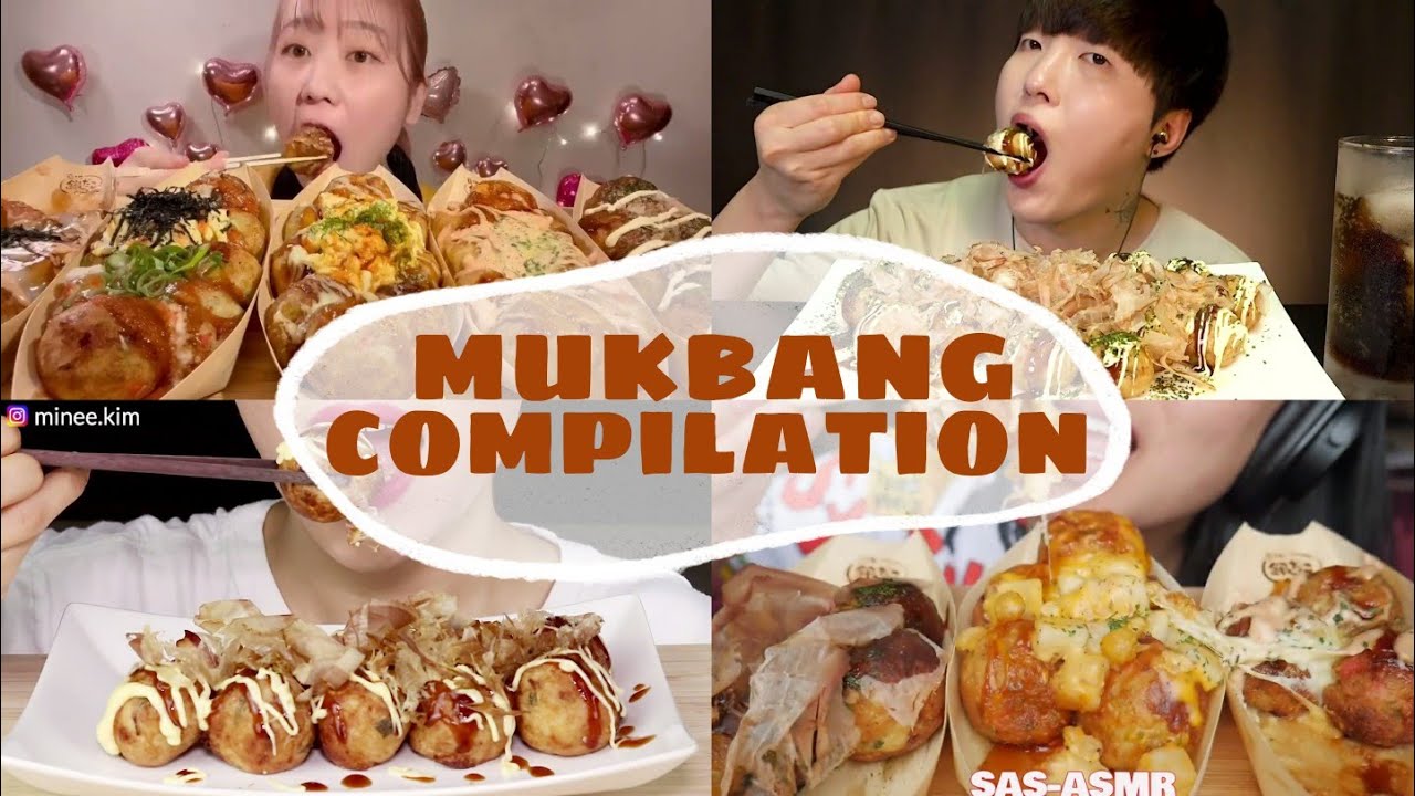 Takoyaki ASMR [Mukbang Compilation]