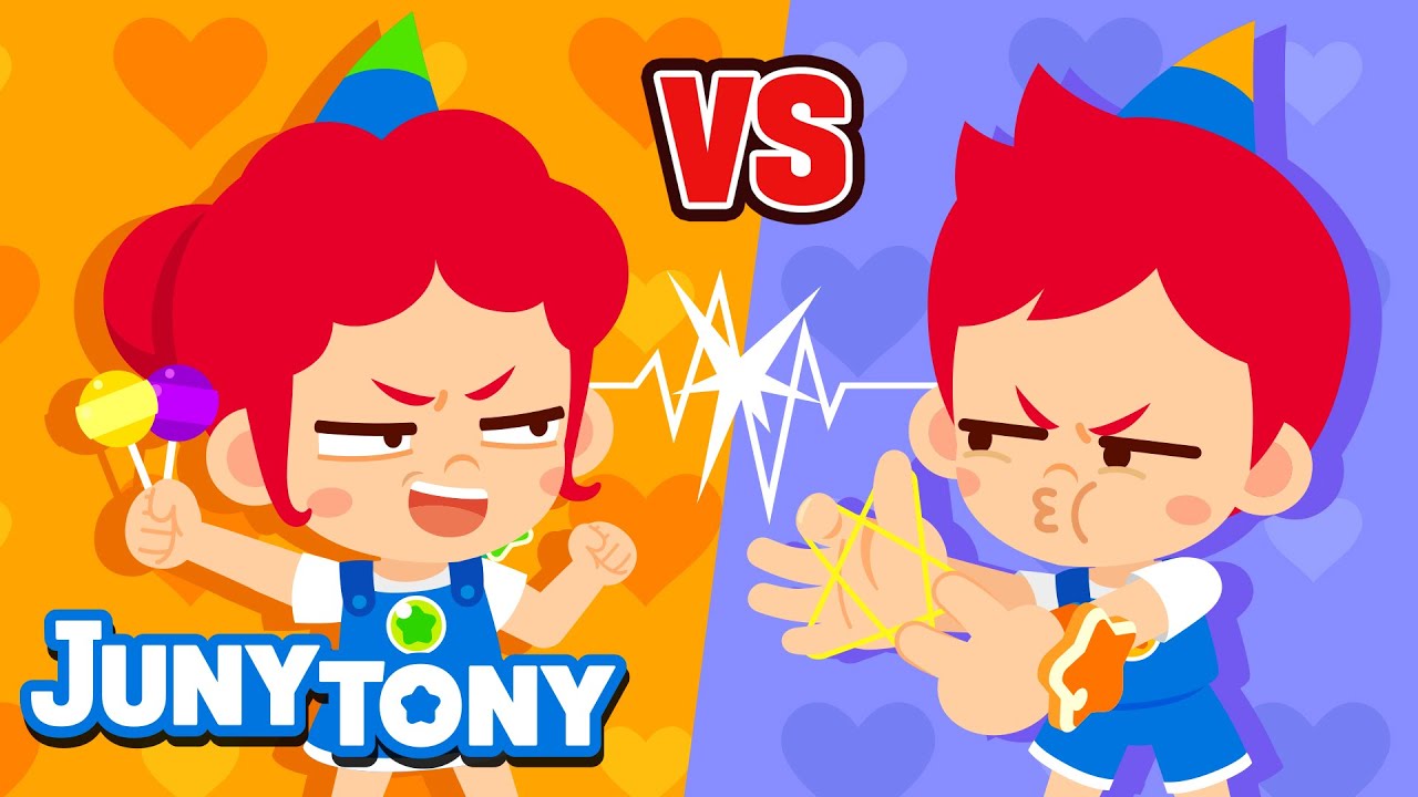 Juny vs. Tony | We&rsquo;re Alike but Different! | 💚JunyTony Song🧡 | VS Series for Kids | JunyTony