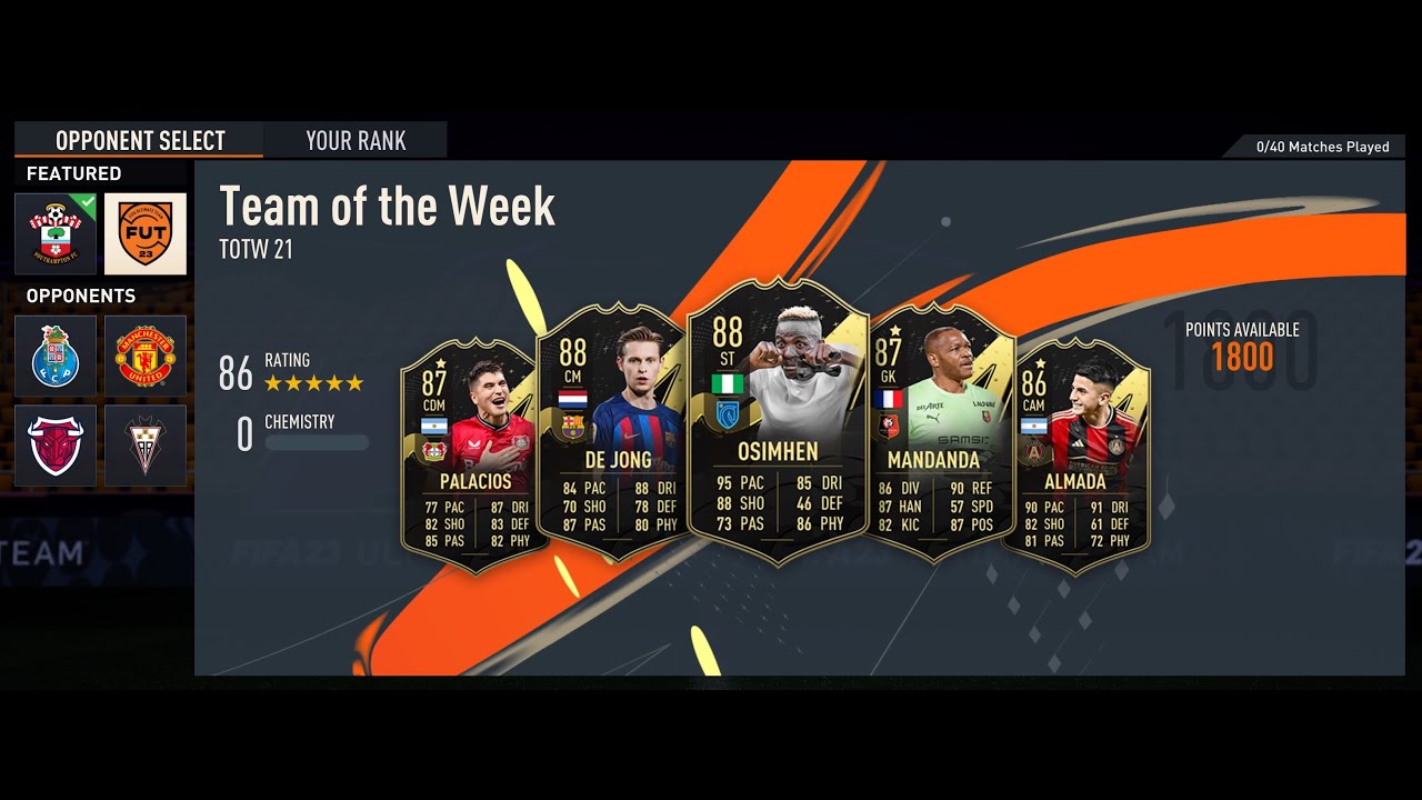 TOTW 21 Match in FIFA 23