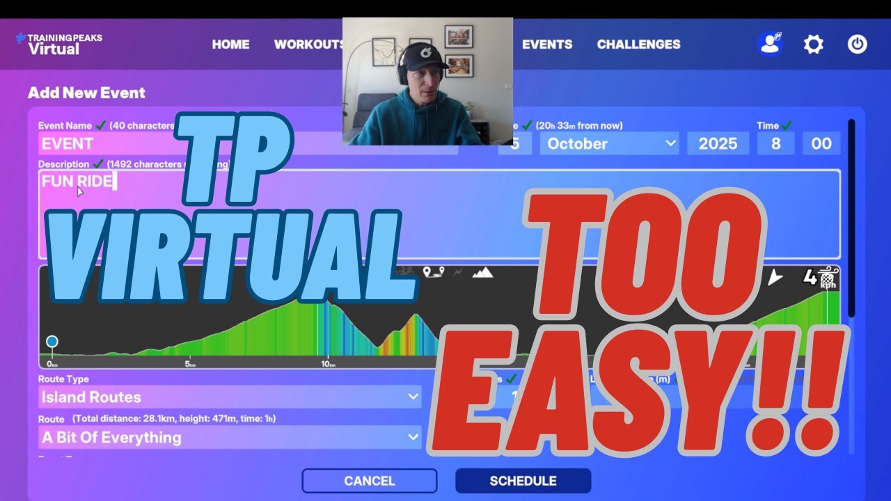 🚨Training Peks Virtual - Set Up Your own Virtual Ride 🚴‍♂️🔥