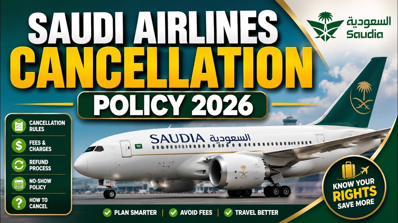 Saudia Cancellation Policy 2026 | Refund, Fees & Ticket Rules Explained!