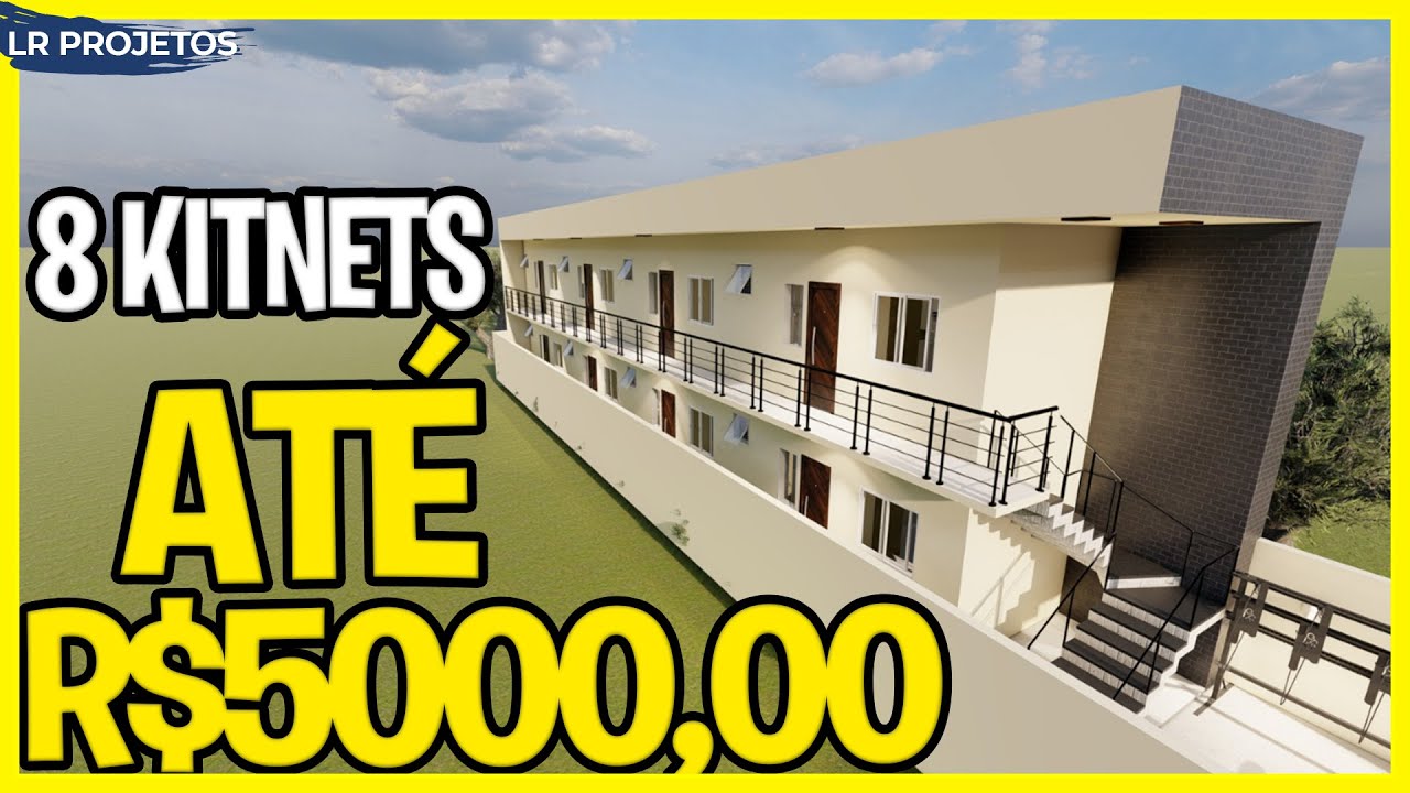 KITNET | Projeto de kitnets para alugar em tereno de 5x30 |  Kitnet com 1 Quarto | Quitinete