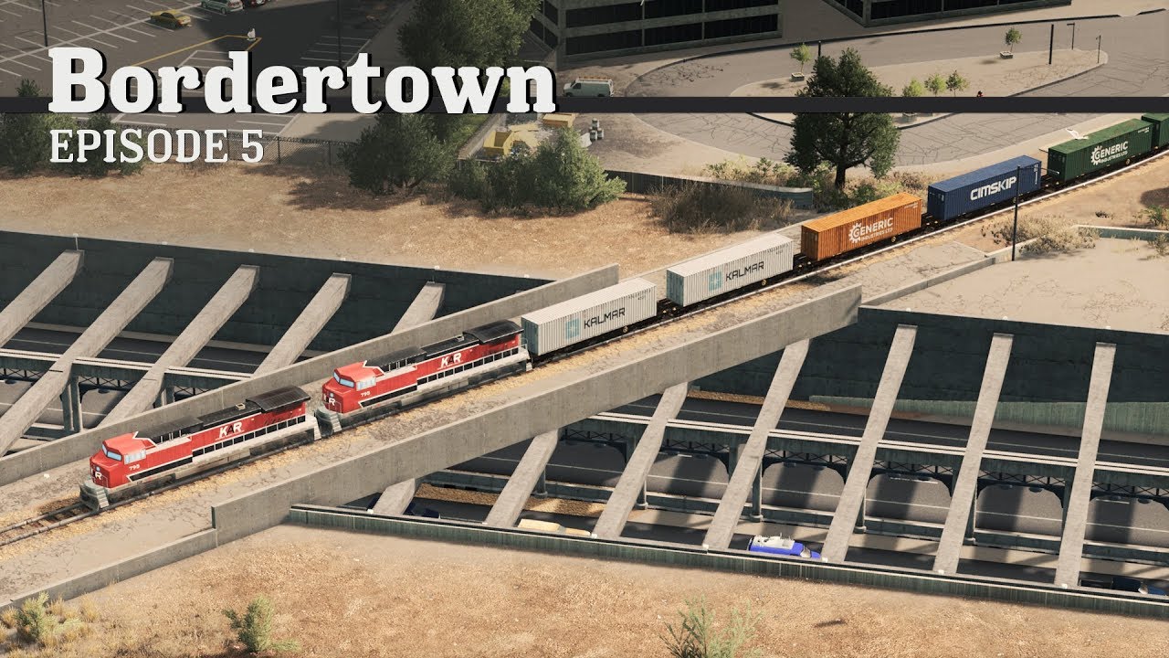 Cities Skylines: Train Crossing - Bordertown - EP5 -