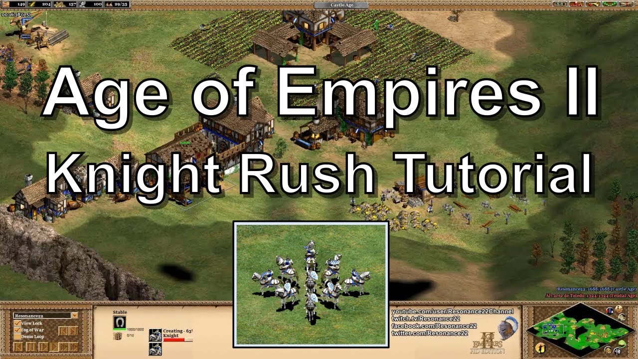 Aoe2 Tutorial: Fast Castle Age, Knight Rush Build, Economy Boom