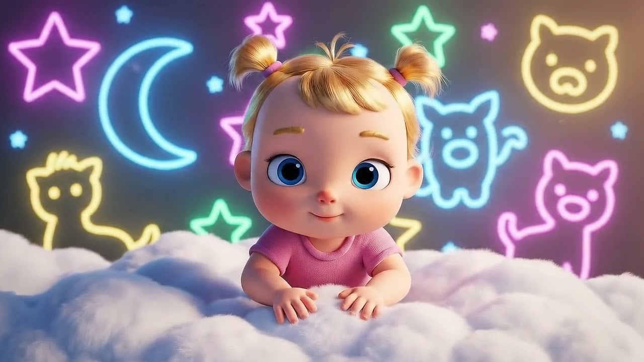 🌈 Blinky Neon Lights 🌟 Sparkling Nursery Rhyme for Babies #kidssongs