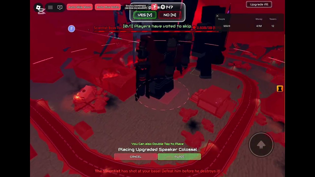 How to solo chapter 5 in skibidi defense with out using upgrade titan tv man