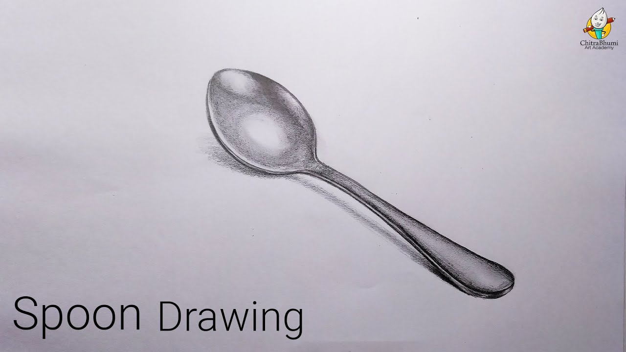How To Draw Spoon Drawing Shading | 3D Still Life | Using 6B, 8B Pencil | Realistic
