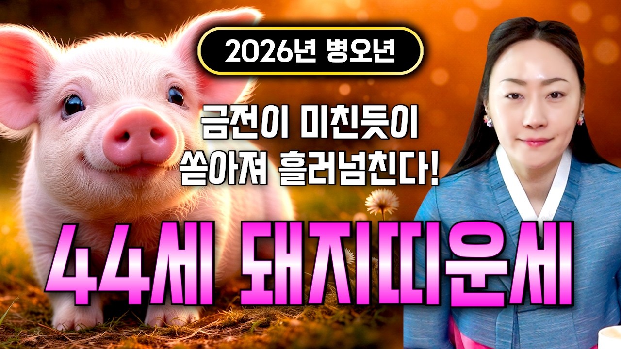 돼지띠 정말 미쳤다!! 2026년 1983년생 44세 돼지띠운세 배신당했던 모든날을 보답받습니다! X월에 태어났다면 무조건 대박이다!! 2026년 병오년 대박나는 83년생 돼지띠