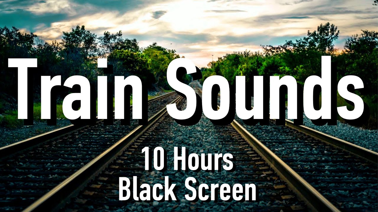 Train sounds for sleeping : Black screen - Train ambience