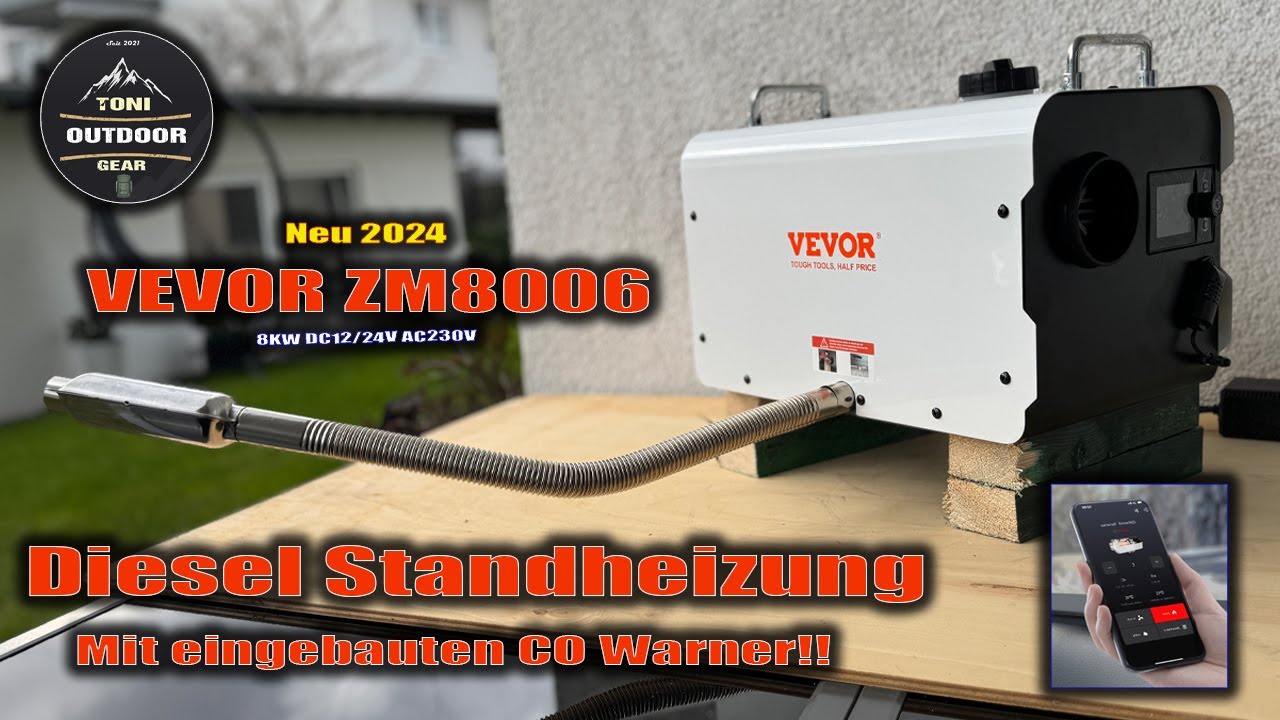 Vevor 8KW Neue Diesel Standheizung ZM8006 mit CO Warner #vevor #diesel #standheizung #camping
