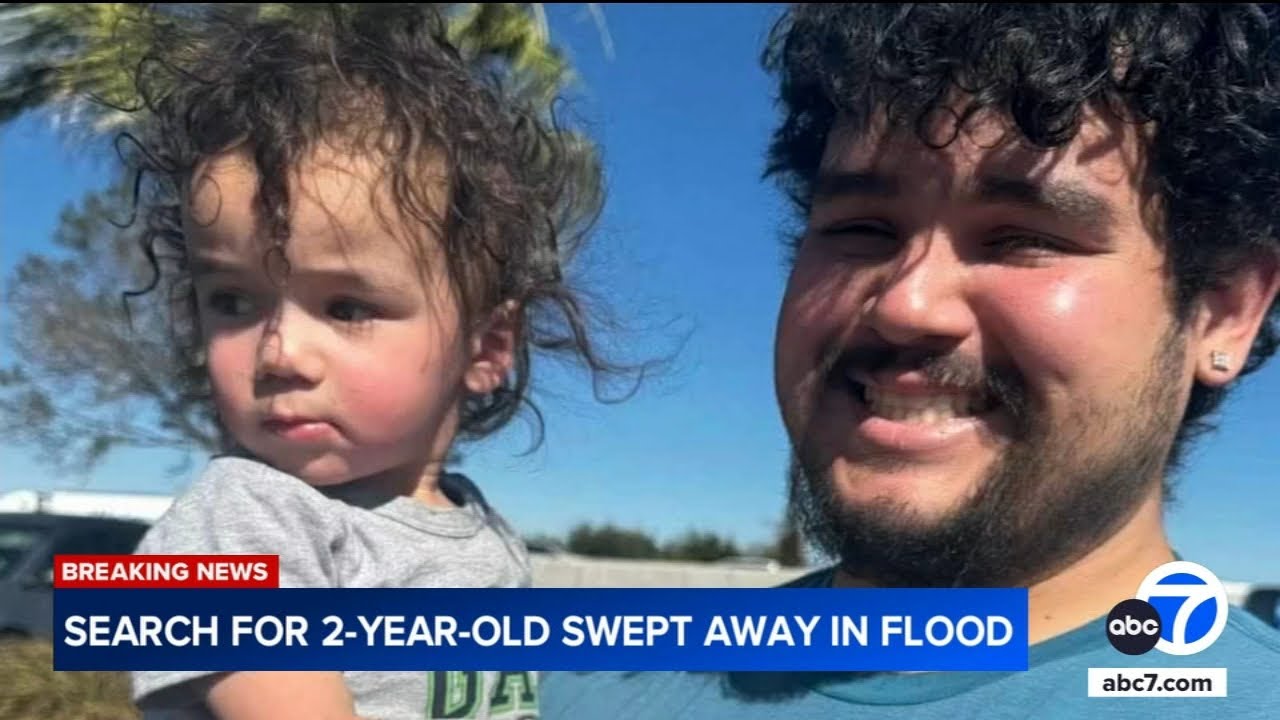 Family members speak out amid search for 2-year-old swept away by floodwaters in Barstow