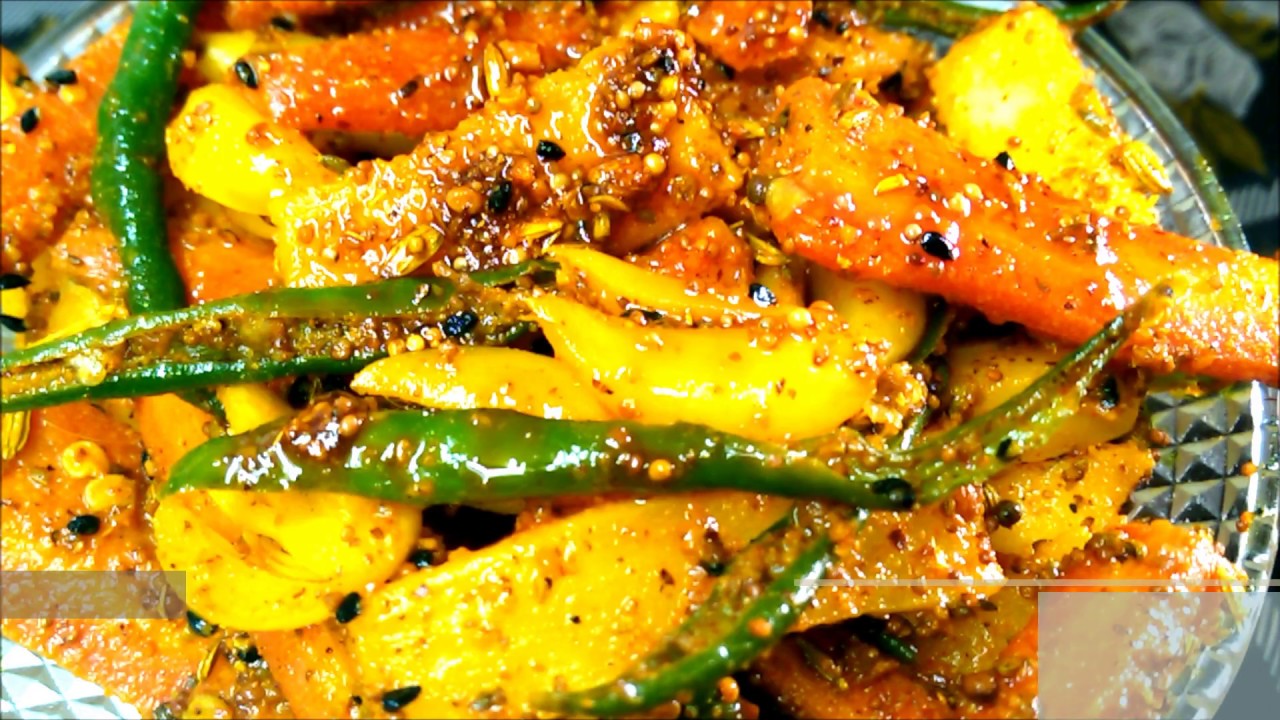 Instant Mix Pickle Recipe  स्वादिष्ट मिक्स अचार,Mix Achar Recipe Garlic Pickle monika's kitchen