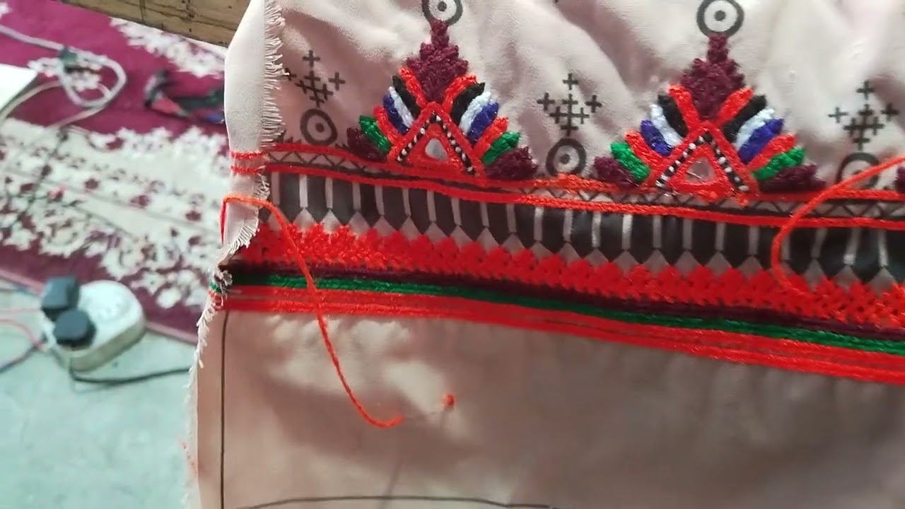 لباس بلوچی آماده آینه کاری شده