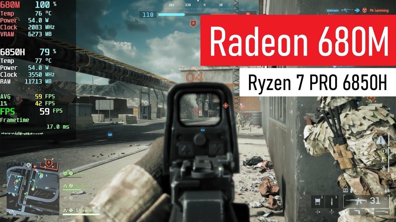Battlefield 6 - Multiplayer | Radeon 680M (8GB VRAM allocated) | Ryzen 7 PRO 6850H