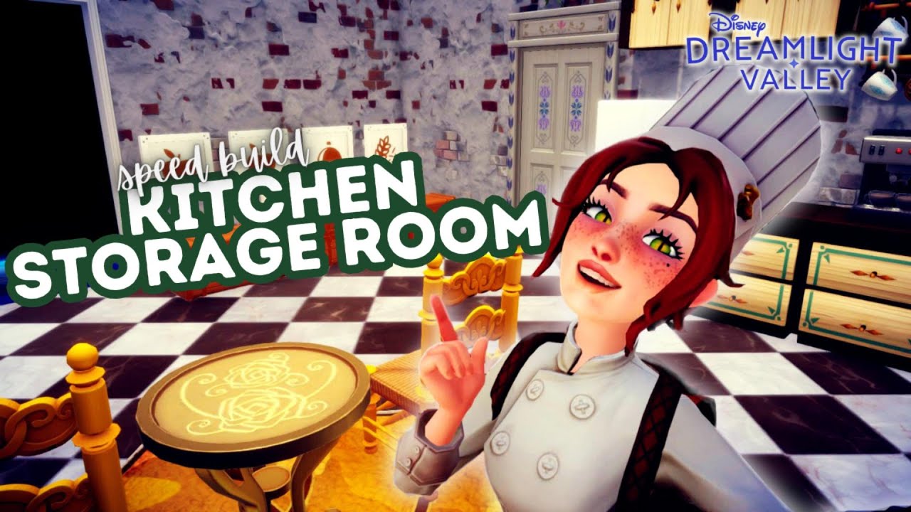 I made the PERFECT kitchen storage room! -- Speed Build -- Disney Dreamlight Valley