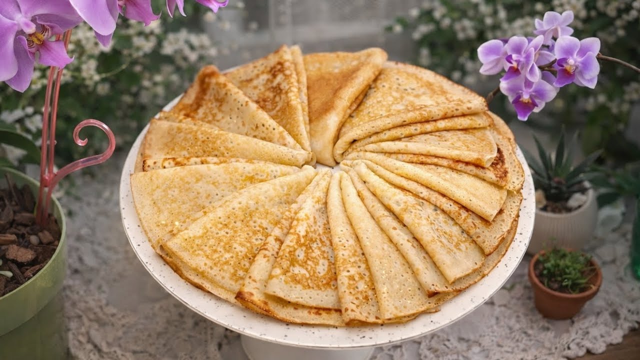    Идеальные Блины 🥞 на Кефире с Дырочками — получаются у всех с первого раза! 