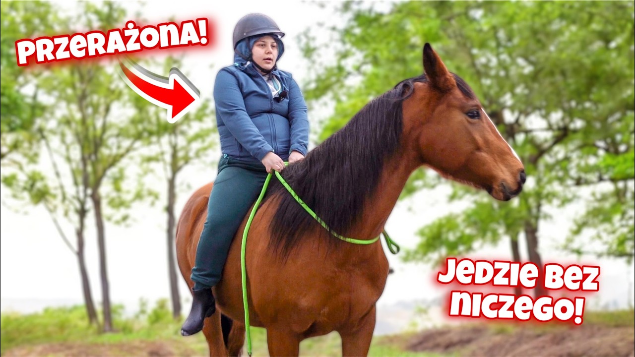 JECHAŁA NA OKLEP I PRAWIE ZESZŁA NA ZAWAŁ! AMATORZY W SIODLE 😂