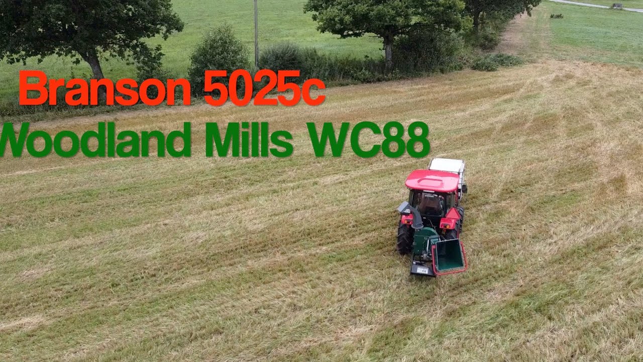 Branson 5025c with Woodland Mills wc88 Chipping some brush and sapplings,