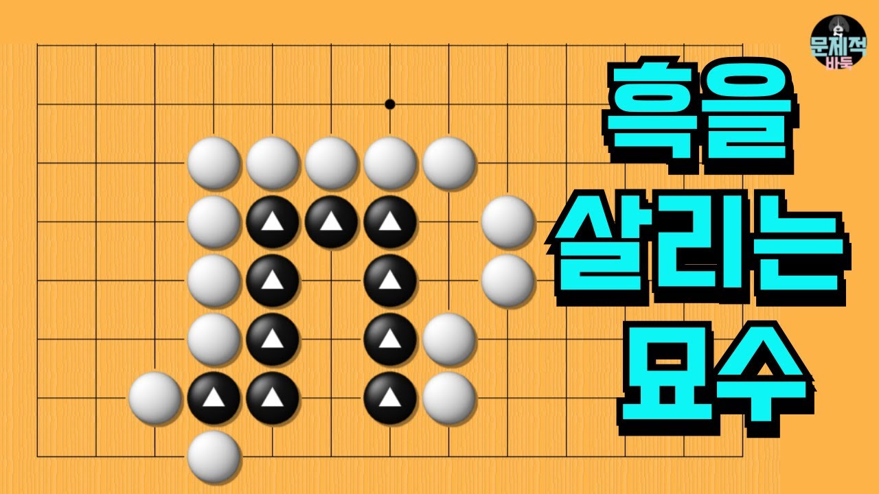 바둑 묘수 사활 - 고수도 90%는 틀리는 문제. 흑을 살려보세요