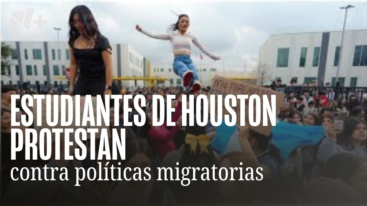 Estudiantes del área de Houston realizan paro escolar en protesta contra políticas migratorias