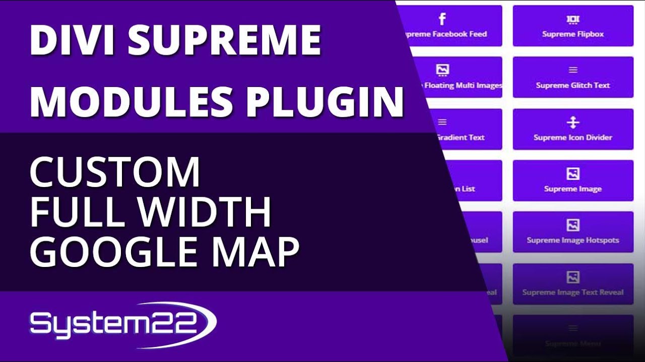 Divi Supreme Modules Custom Full Width Google Map 👈
