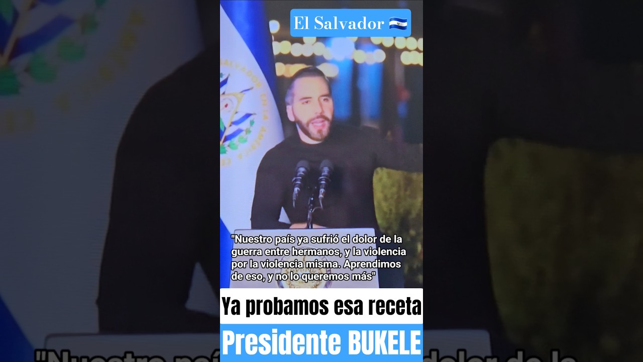 BUKELE YA PROBAMOS ESA RECETA #cortos #shorts #elsalvador #bukele #seguridad #orden #pandillas #paz