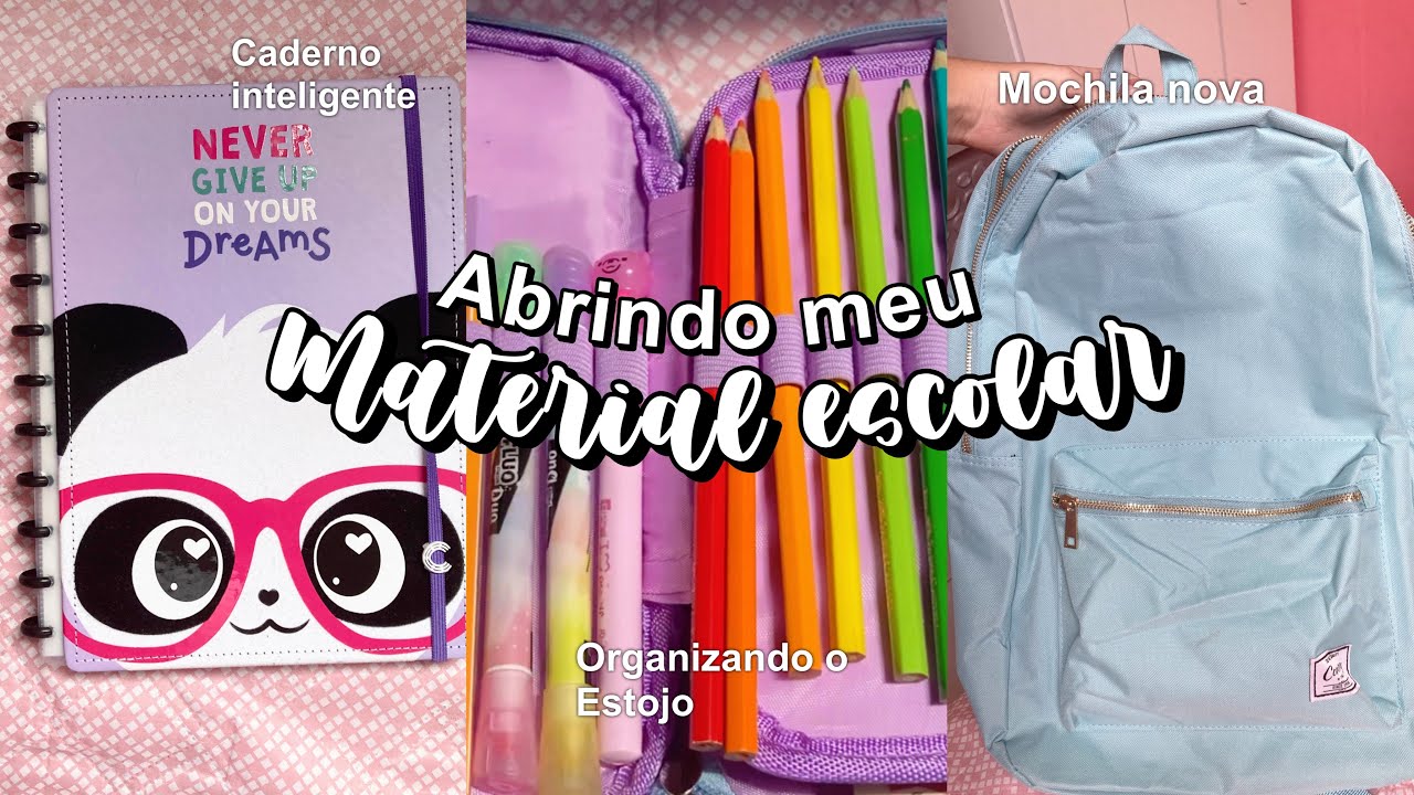 Abrindo e Organizando meu MATERIAL ESCOLAR 2024 ! ✨🫶