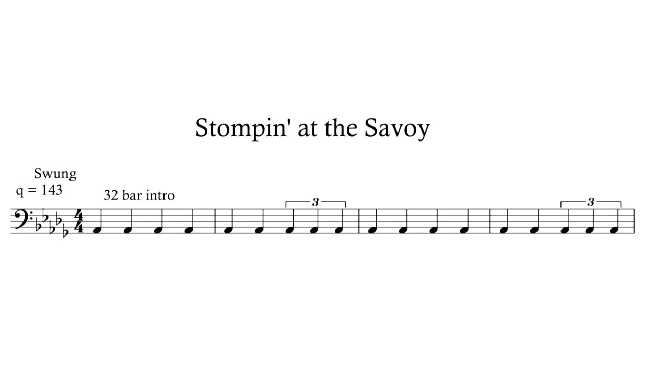 Ahmad Jamal Trio - Stompin' At The Savoy (Bass Transcription)