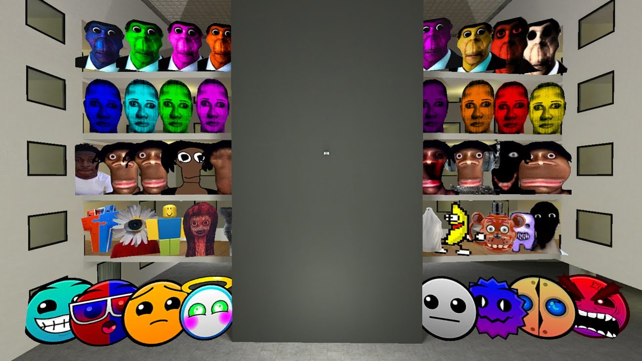 Obunga Nextbots, Selene Family, Juandale Pringle, Nicos Nextbots, Lobotomy Dash in Garry's Mod