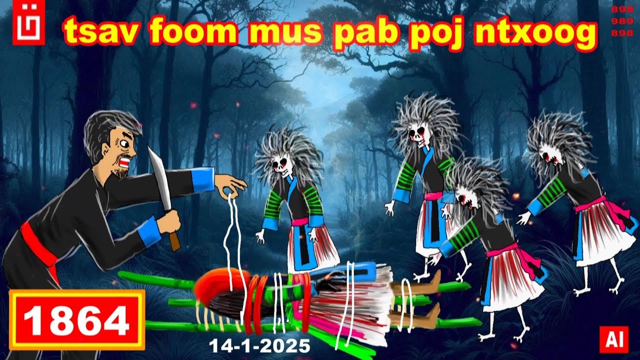dab hais hmoob - 1864 - 14-1-2025 tsav foom mus pab poj ntxoog, จ๋าฝ่องช่วยผี, Ja Fong helps ghosts.