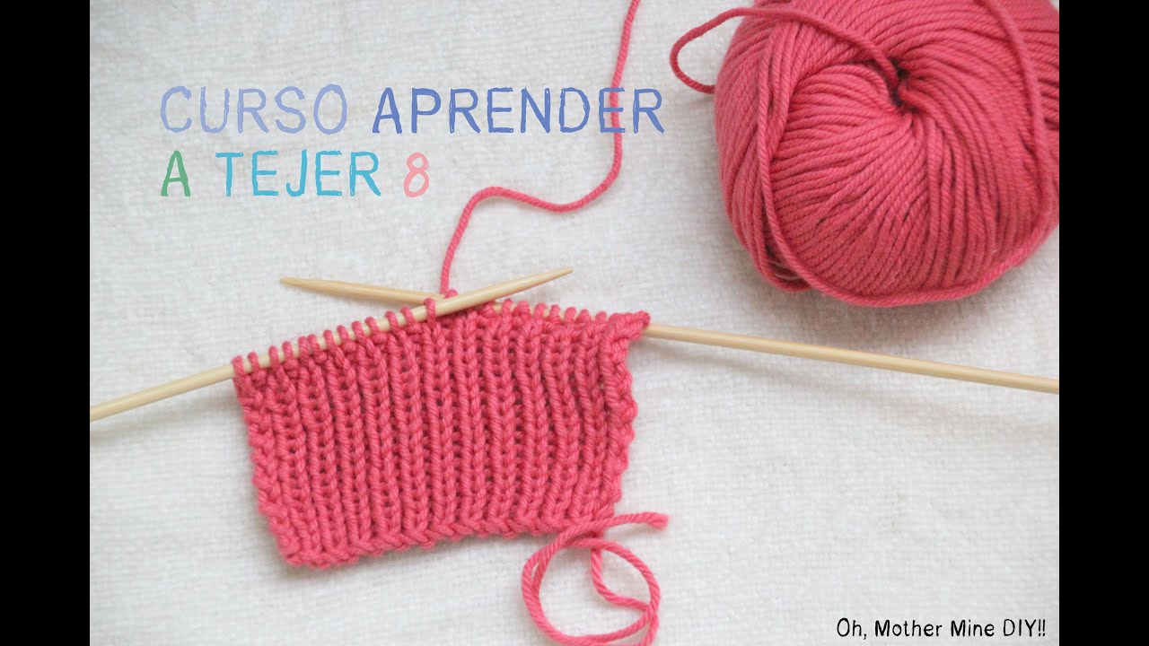 APRENDER A TEJER (Cap 8) Punto el&aacute;stico 1x1 (punto patente o canal&eacute;)