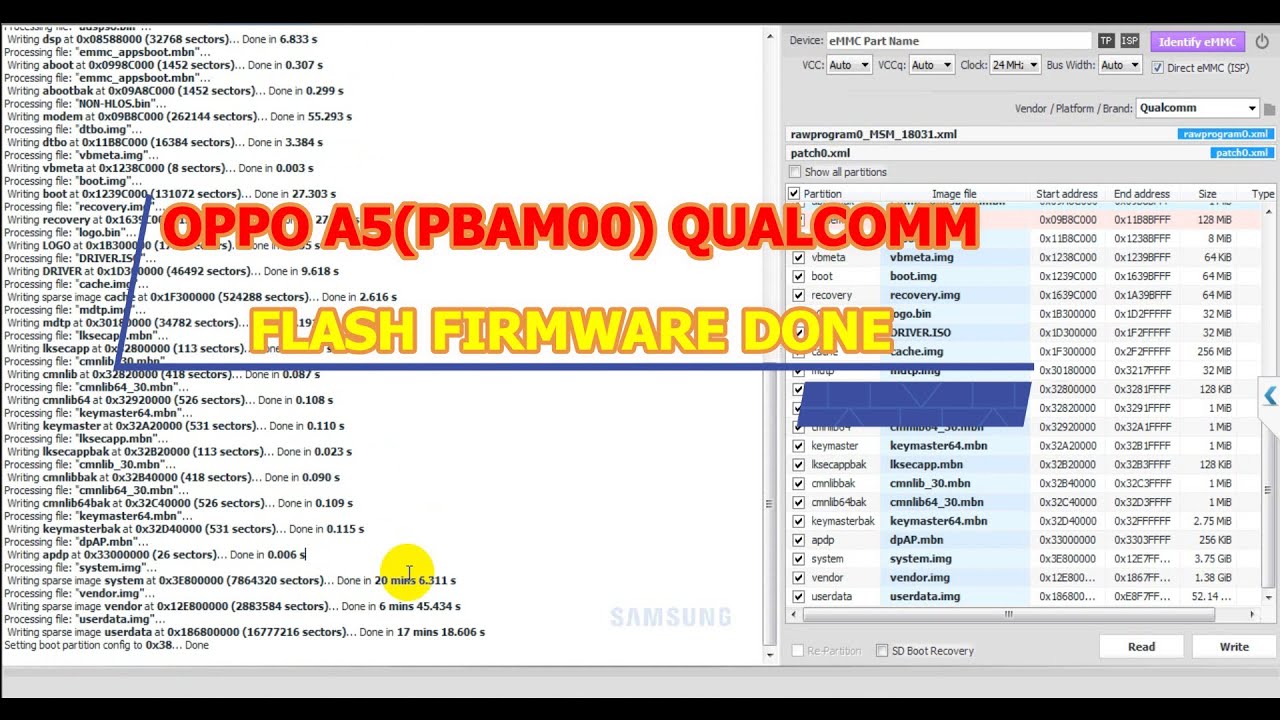 OPPO A5(PBAM00) QUALCOMM FLASH FIRMWARE DONE WITH UFI BOX