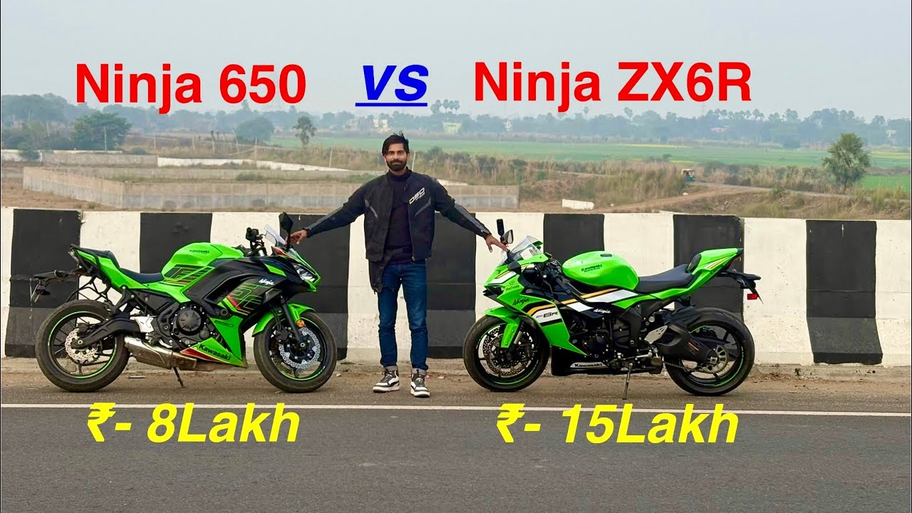 First Time On YouTube in India || Ninja 650 VS Ninja ZX6R || 2025 Models || Kawasaki #automobile #1m