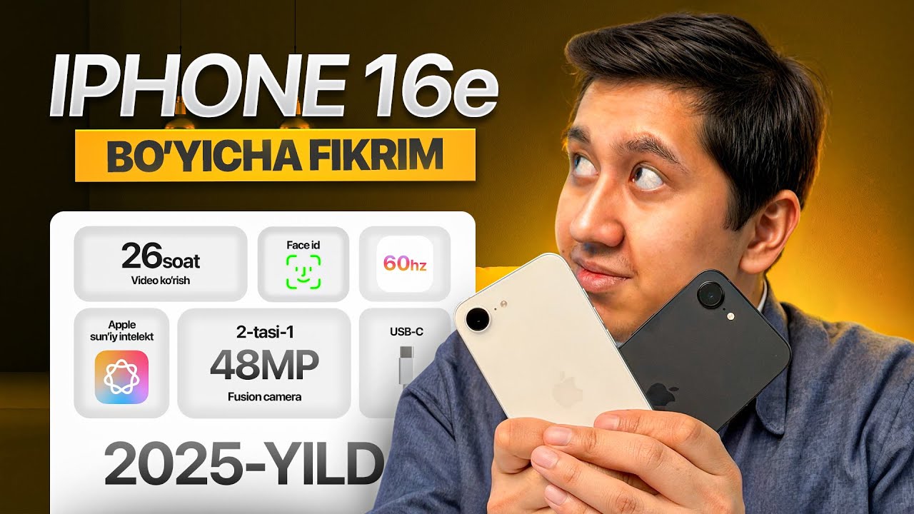 IPHONE 16E O'ZBEK TILIDA OBZOR SOTIB OLISHGA ARZIYDIMI?