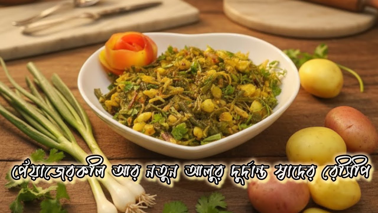 শীতের নতুন আলু ও পেঁয়াজকলির ঝাল ঝাল মজাদার রেসিপি 😋 | Winter Special Bengali Recipe | Easha Kitchen