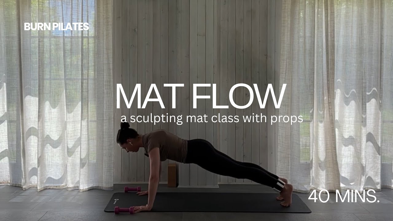 40 MIN FULL-BODY SCULPT PILATES | With Weights, Ankle weights + Yoga block | Home Mat Class