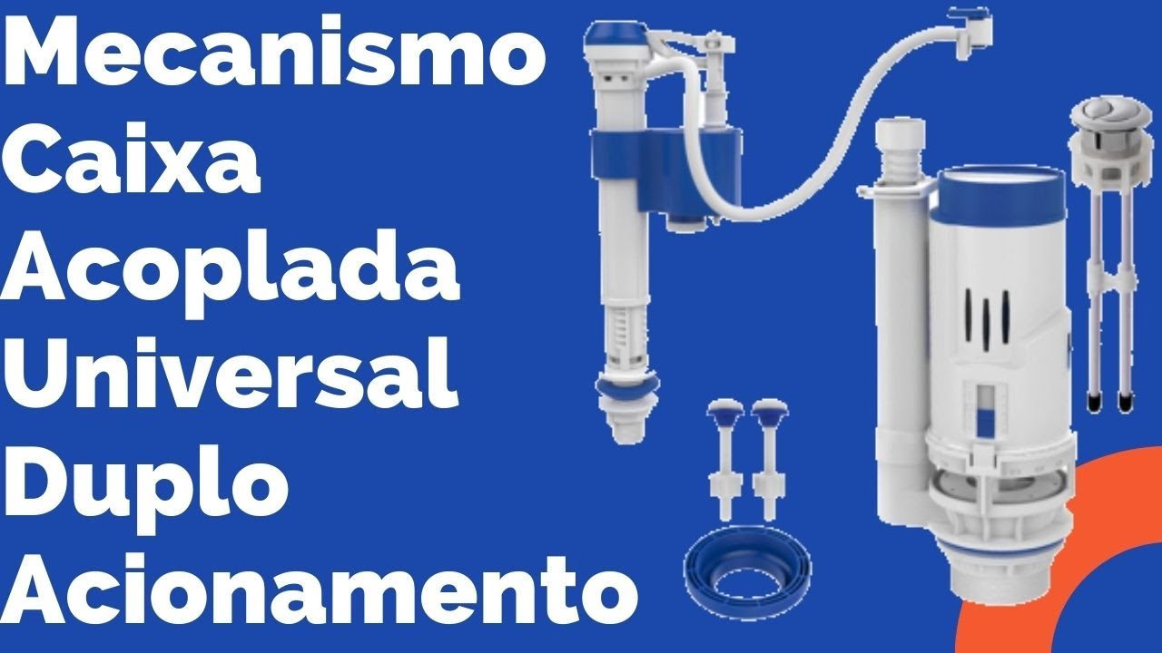 Mecanismo Caixa Acoplada Universal blukit Duplo Acionamento - Faça Você Mesmo