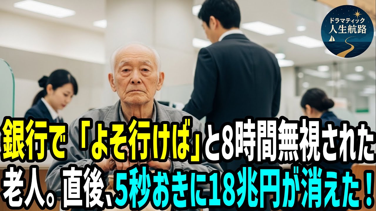 通帳を100冊持ち込んだ老人を無視した銀行員 →だが、 5秒ごとの送金通知と共に18兆円が銀行から消えた…