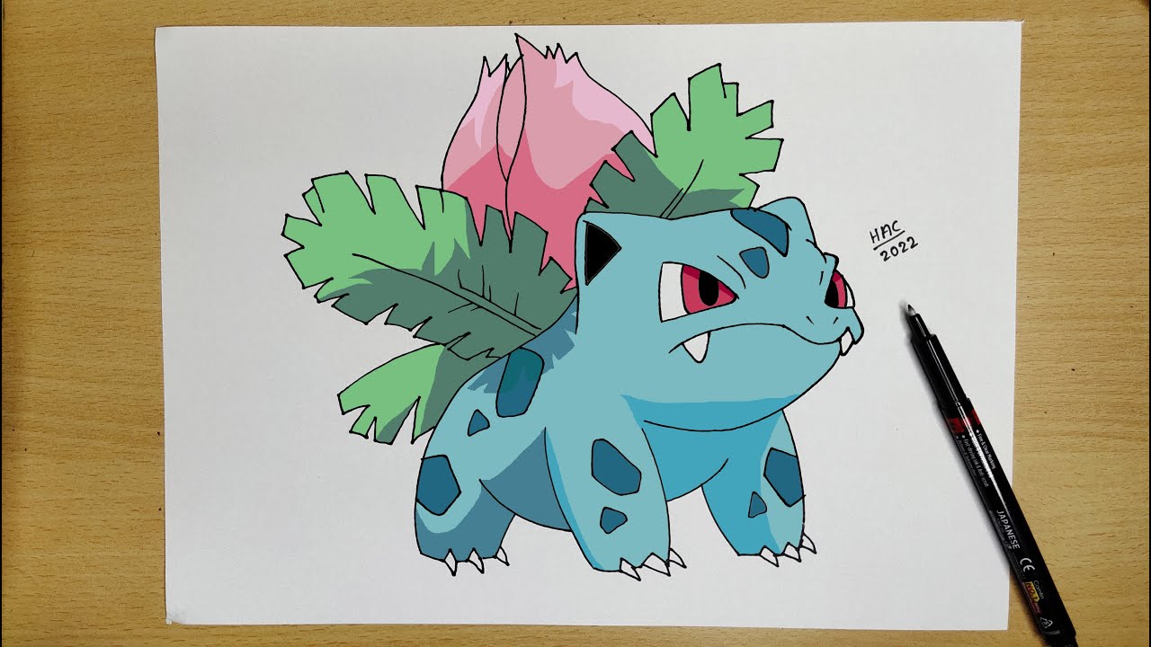 How to draw Ivysaur | Step by step |  Pok&eacute;mon #002