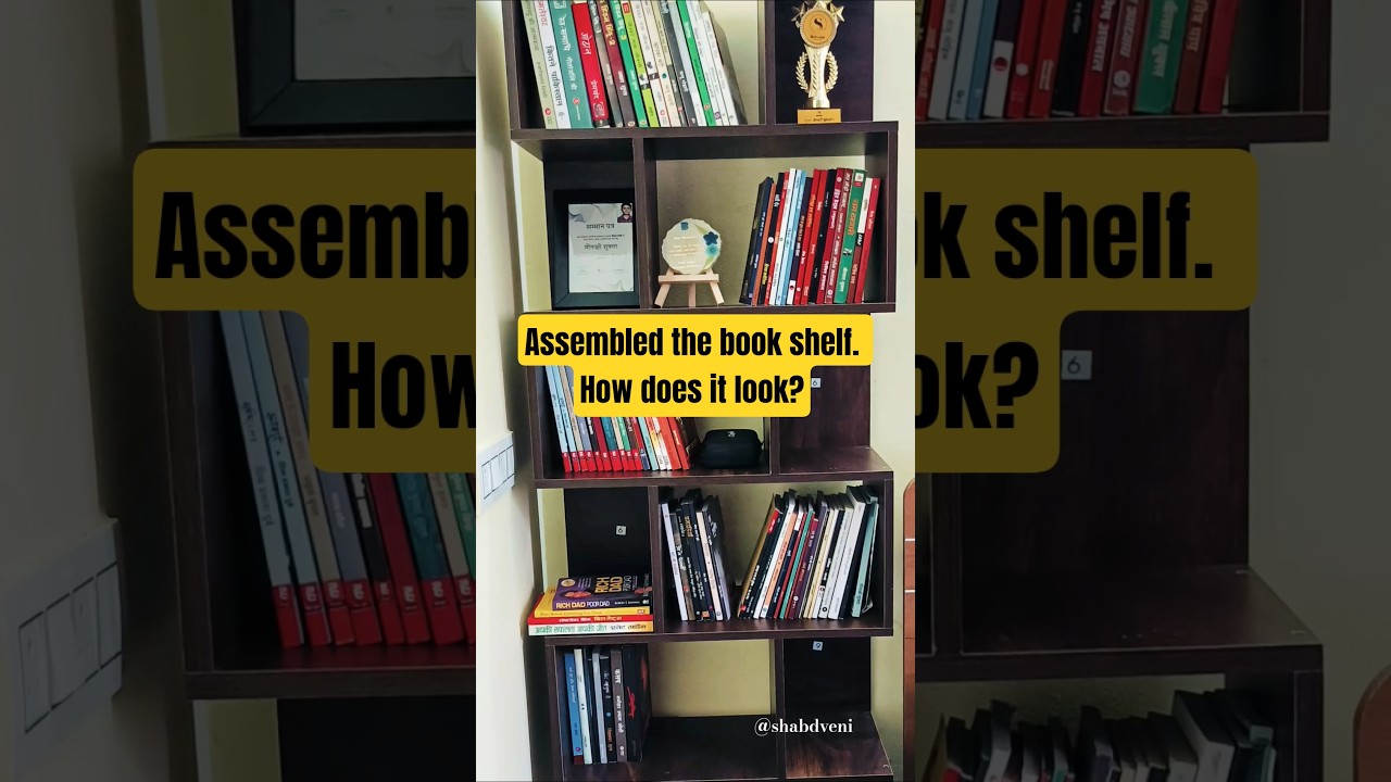 Assembled the book shelf. How does it look? #shabdveni #bookself #booktube