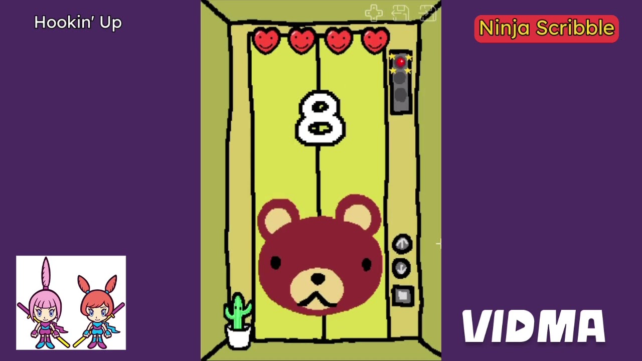 WarioWare: Touched! - Kat & Ana's Ninja Scribble Microgames - Hookin' Up