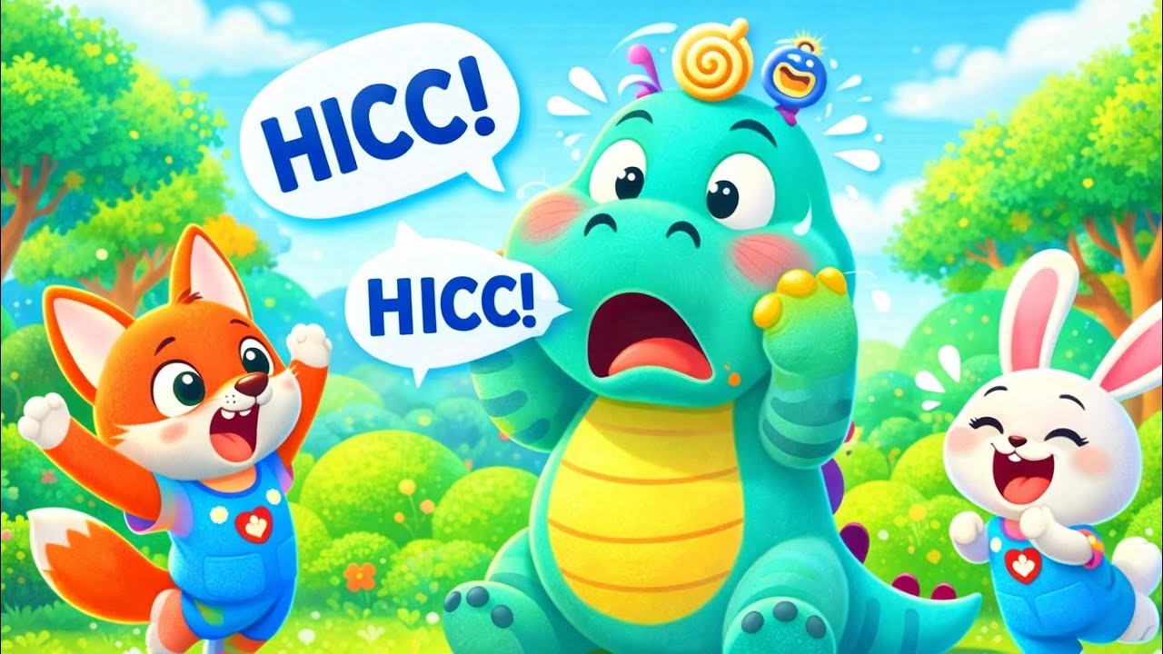 Dino Has Hiccups! 😲 Fox and Rabbit Help Dino | Kids Cartoon