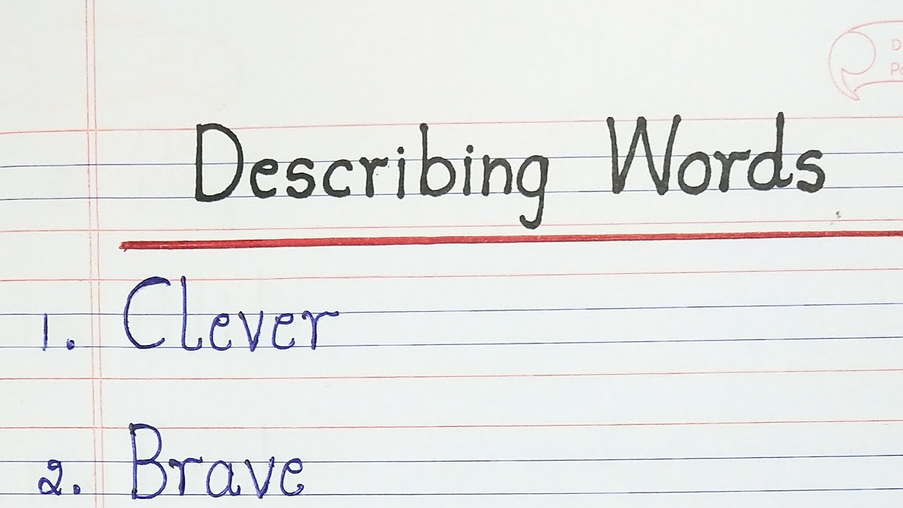 Describing Words || 50 Describing Words