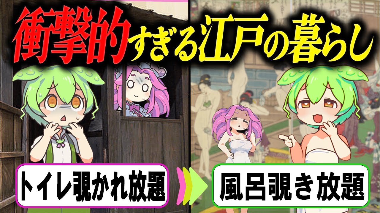 江戸時代の庶民の衝撃的すぎる生活と 「裏長屋」の驚きの実態とその末路【ずんだもん＆ゆっくり解説】