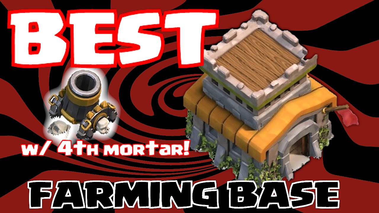 Clash of clans BEST TOWN HALL 8 FARMING BASE! (4th mortar Contest)