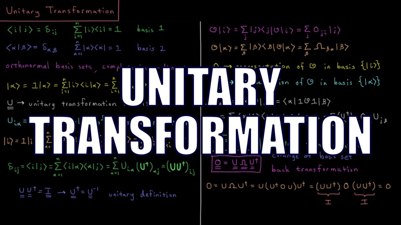 PChem Math 2.8 - Unitary Transformation